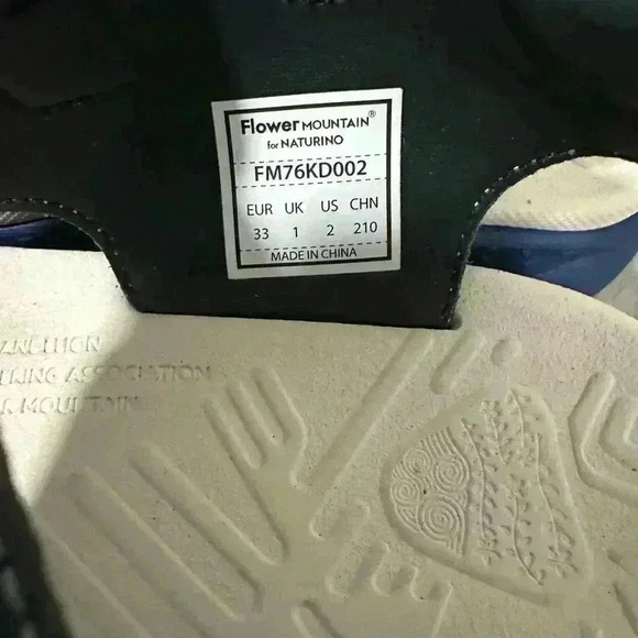 GAHO JUNIOR Sporty faux leather sandal, Blue size 2 - Picture 3 of 9